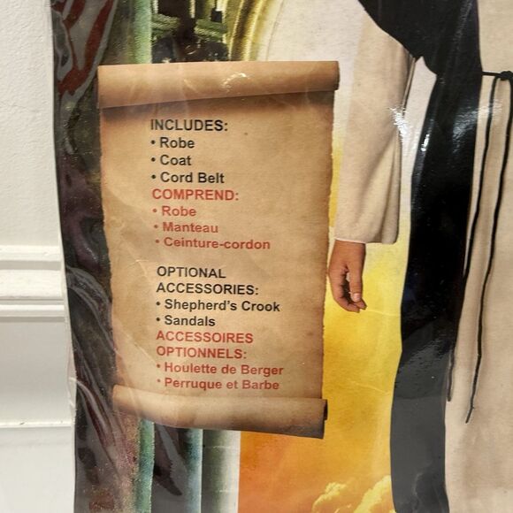 Forum Shepherd Costume Medium, Boys Biblical Christmas Pageant School Play New - Picture 4 of 8